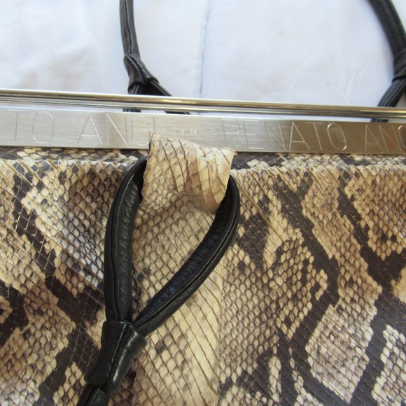 RENATO ANGI Python Print  Bag  - Made in Italy - Picture 13 of 13